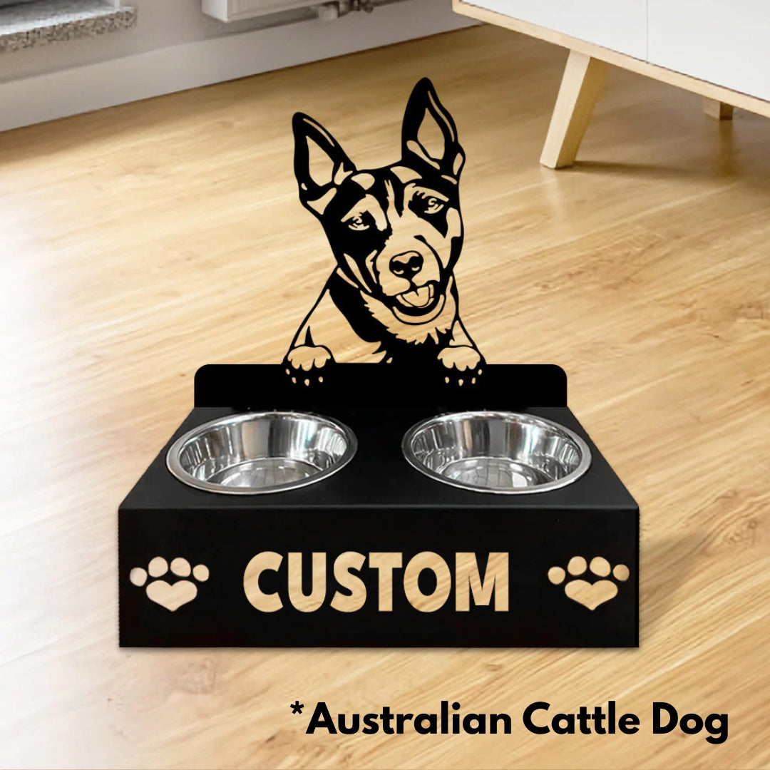 Personalized Dog Bowl Stand