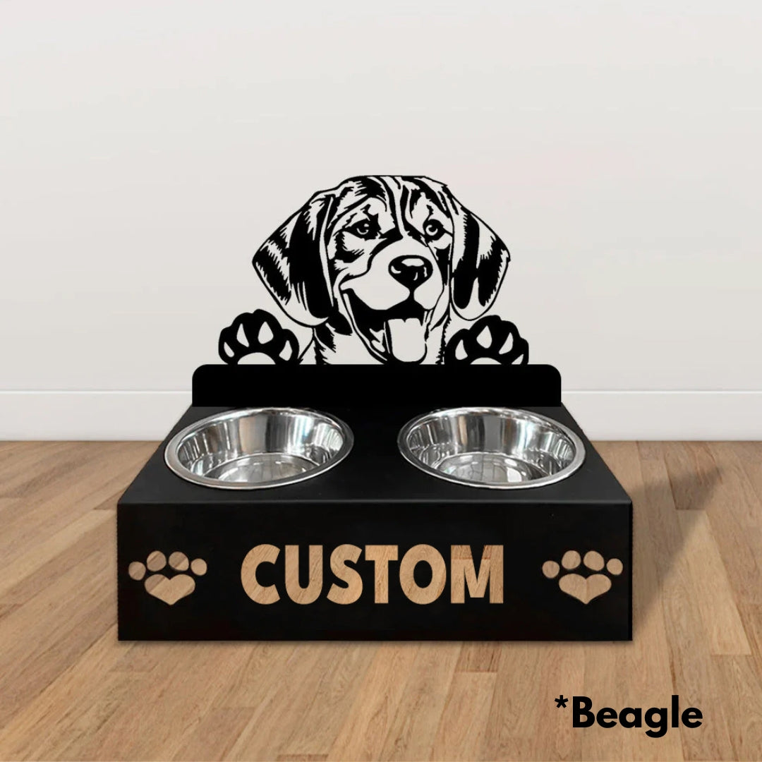 Personalized Dog Bowl Stand