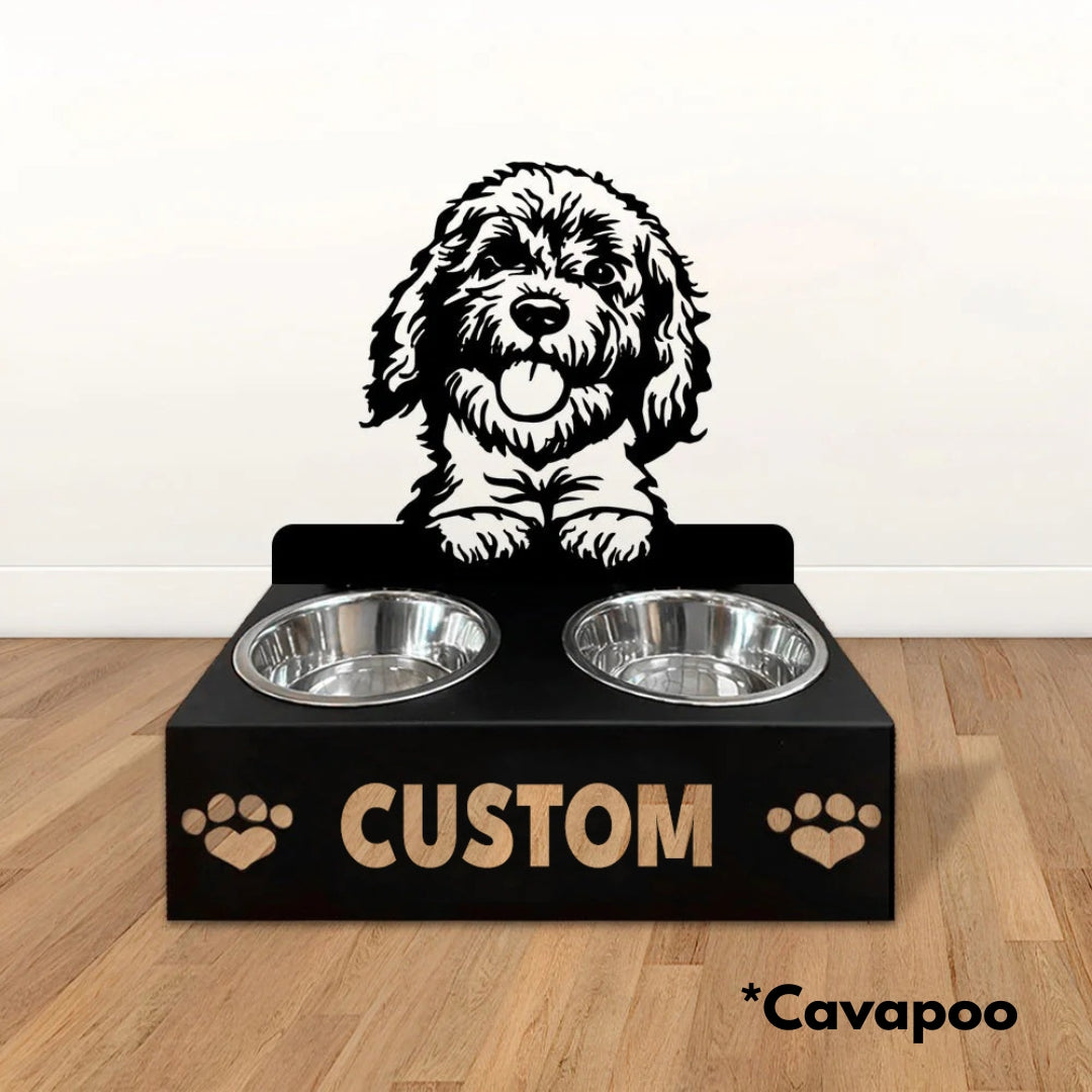 Personalized Dog Bowl Stand