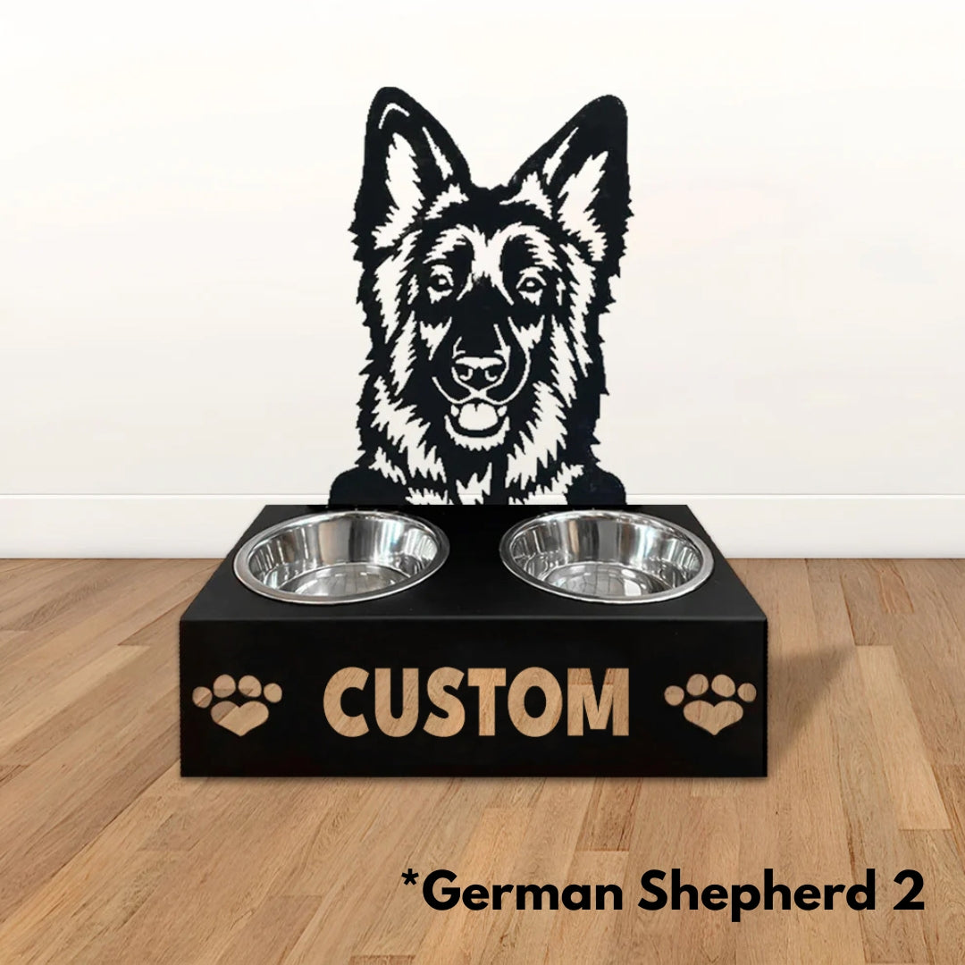 Personalized Dog Bowl Stand