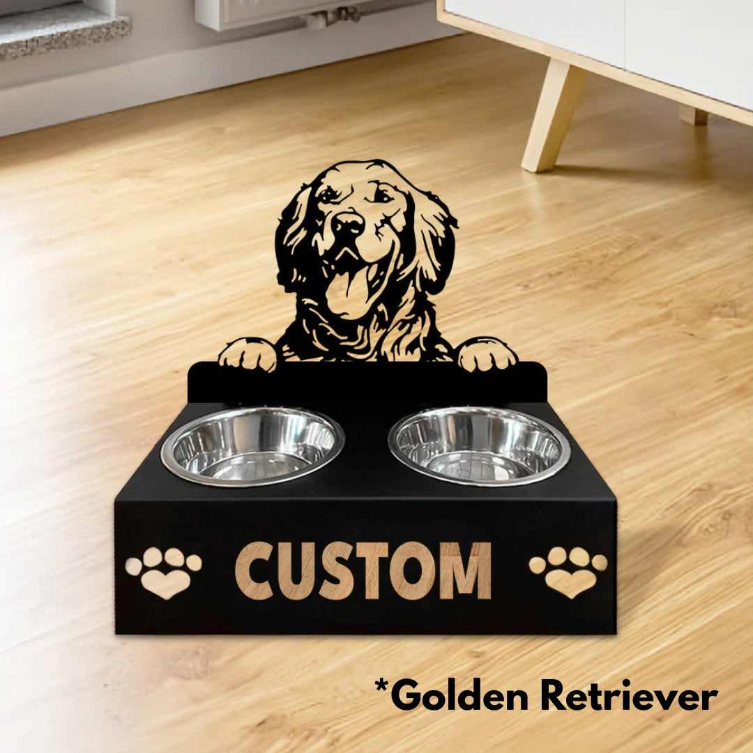 Personalized Dog Bowl Stand