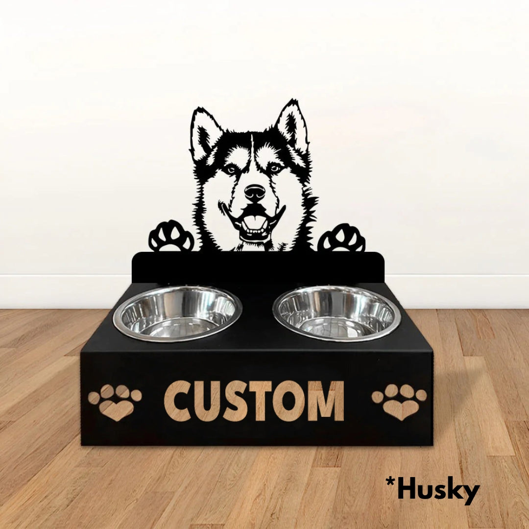 Personalized Dog Bowl Stand