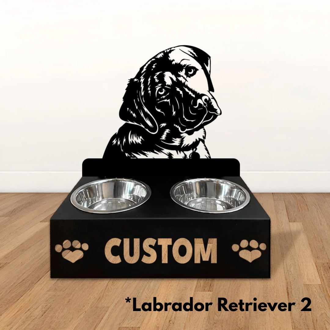 Personalized Dog Bowl Stand