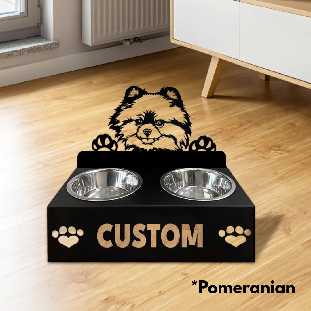 Personalized Dog Bowl Stand