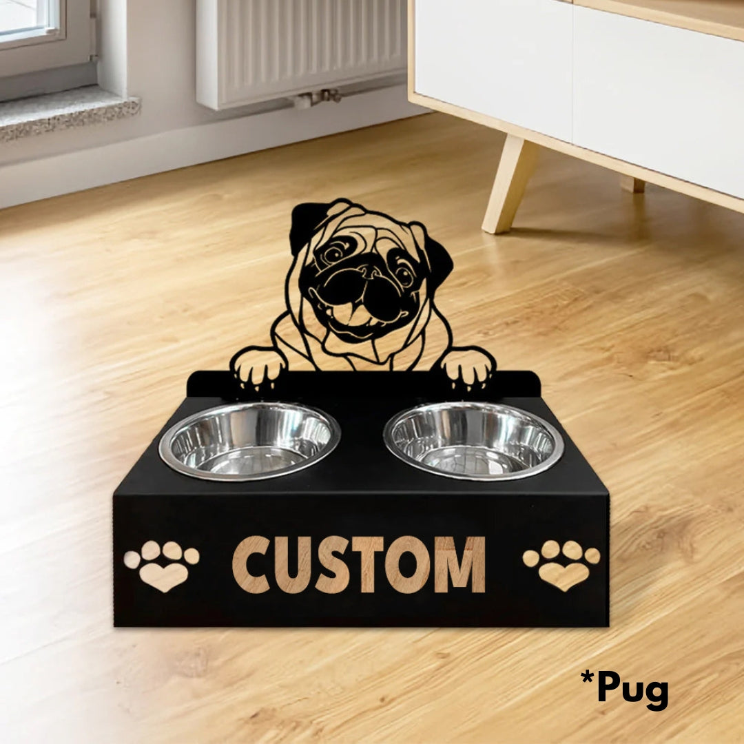 Personalized Dog Bowl Stand