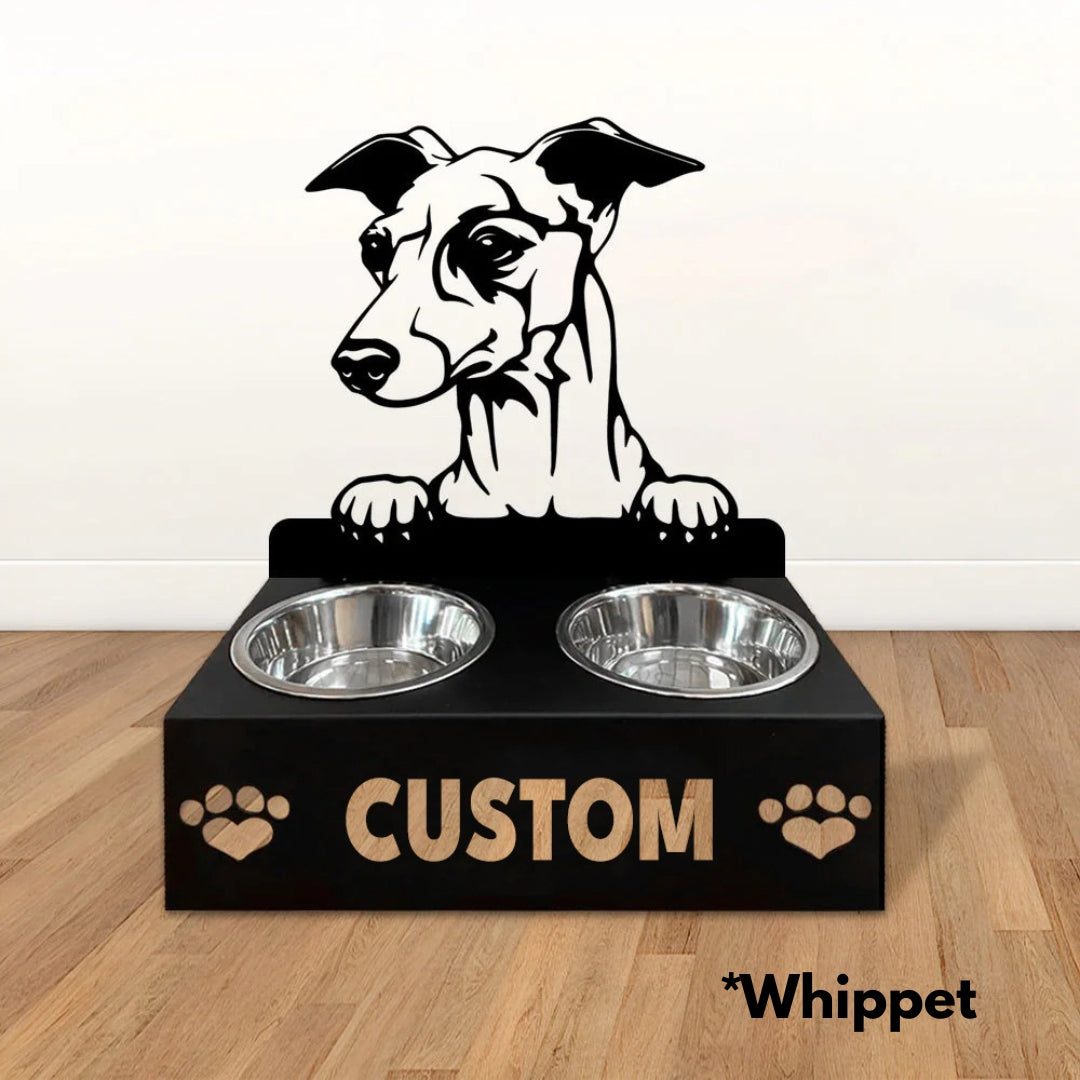 Personalized Dog Bowl Stand